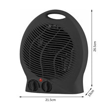 Load image into Gallery viewer, 2kW Upright Black Fan Heater
