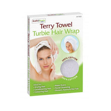 Load image into Gallery viewer, Terry Toweling Hair Wrap - White
