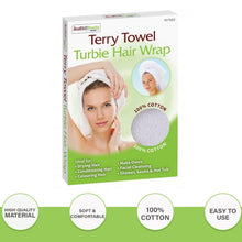 Load image into Gallery viewer, Terry Toweling Hair Wrap - White
