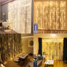 Load image into Gallery viewer, Warm White 300 LED String Curtain Light
