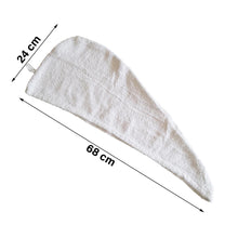 Load image into Gallery viewer, Terry Toweling Hair Wrap - White
